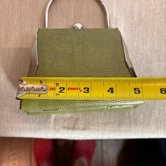 BIJOUX TERNER Faux Leather and Metal Hard Shell 3 Compartment Mini Handbag Purse - Picture 2 of 7